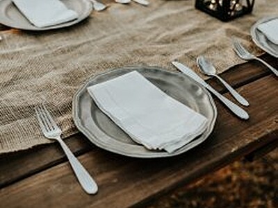 You prepare a table