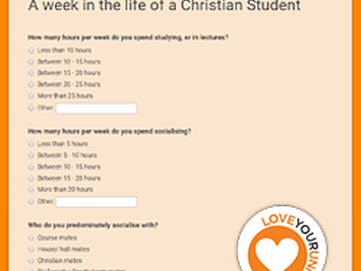 How do Christian students spend their time? Getting the stats…